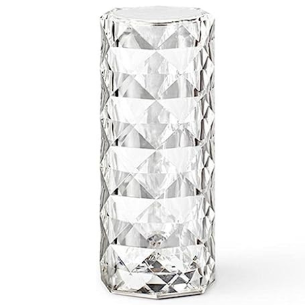 Abajur de mesa de cristal com controle de toque, luz noturna