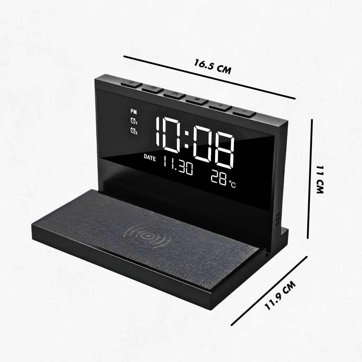 Carregador Indução + Relógio Despertador