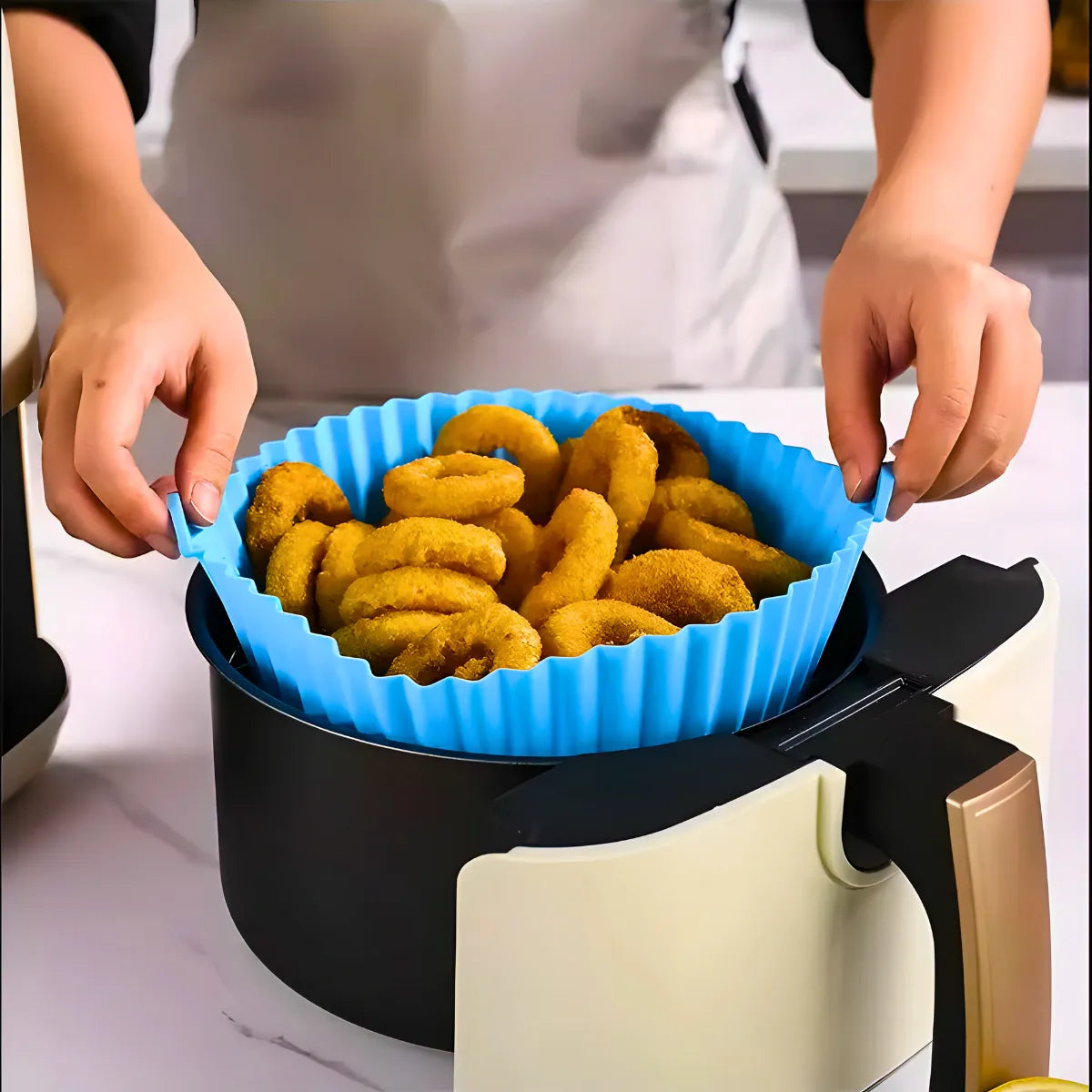 Forma de silicone reutilizável para fritadeira a ar Air Frye